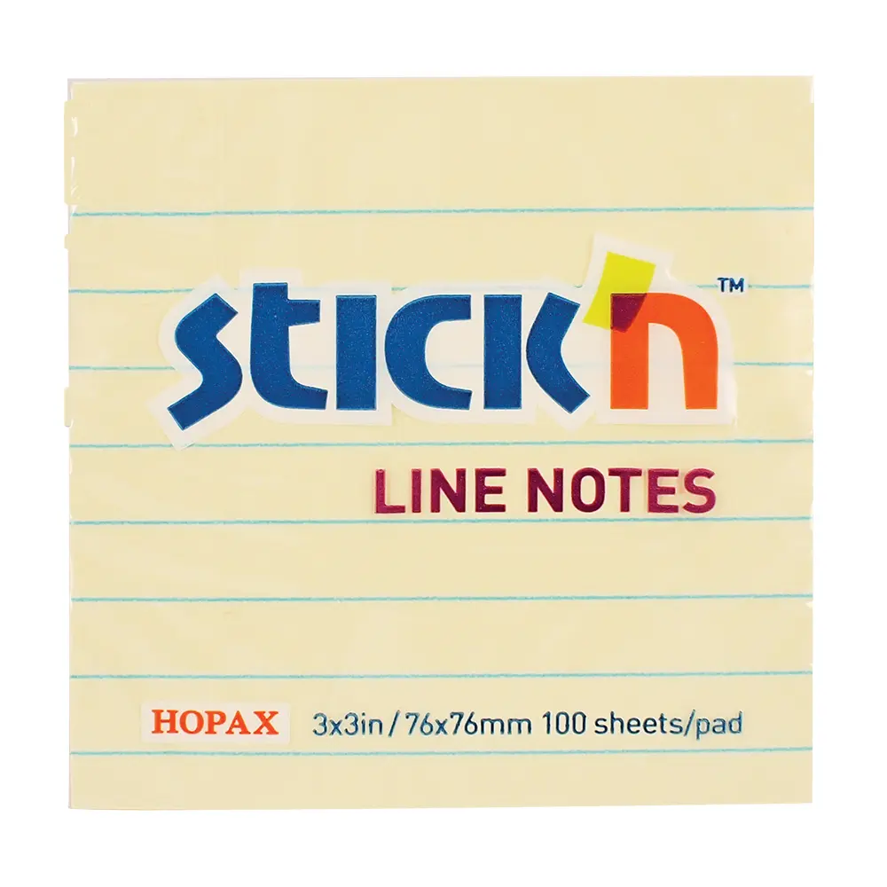 Stick 'n Note Pad with Lines (76x76mm)