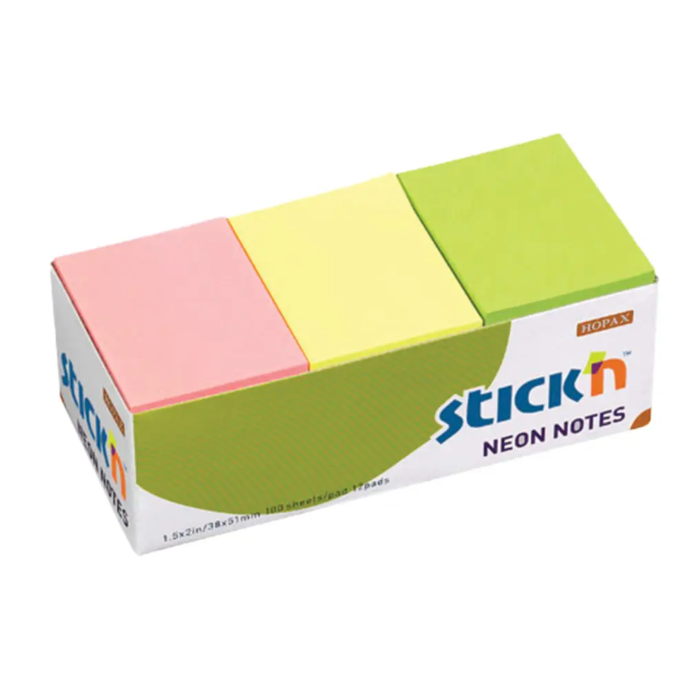 Stick 'n Note Pad 38x50mm Neon