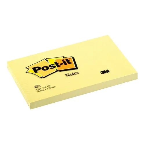 Post-It Note 76x127mm Yellow 