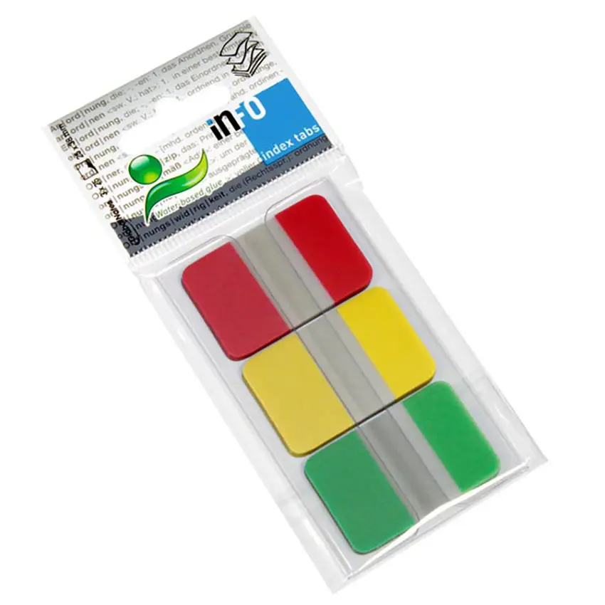 Info Note Index Tabs Assorted 