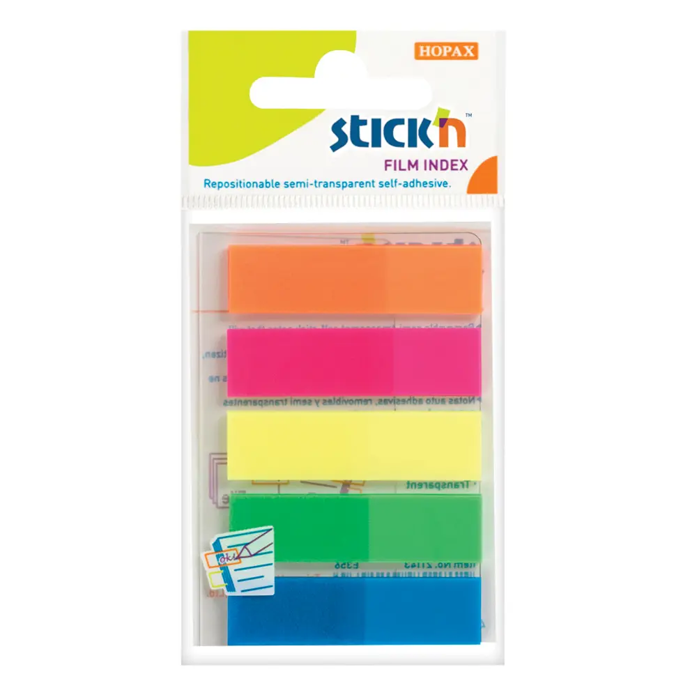 Stick 'n Note Film Index Tabs Assorted    (5 Up)