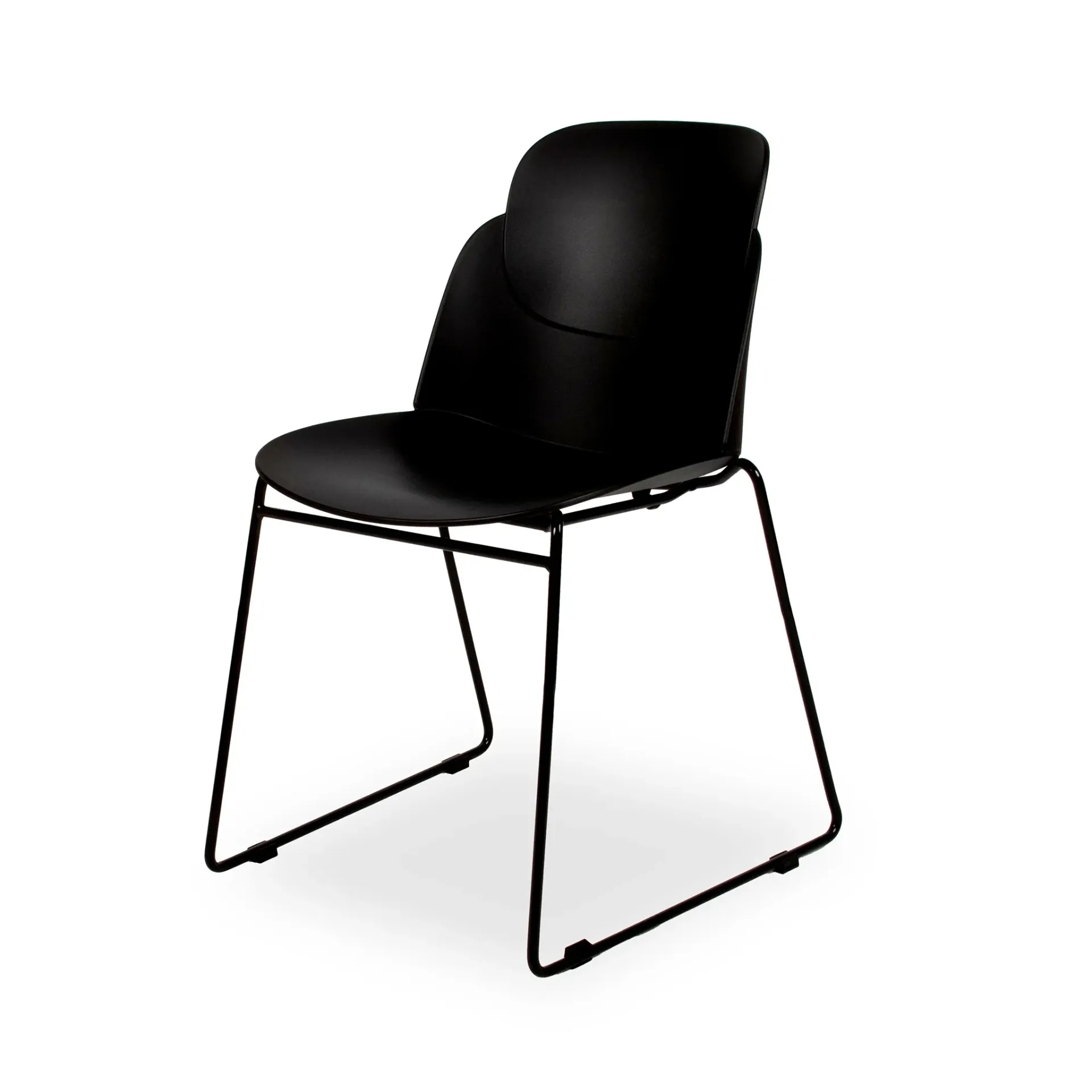 [CHAIR006-ASPEN/SLEIGH/BLK/BLK] Aspen - Sleigh Base (Black, Black)