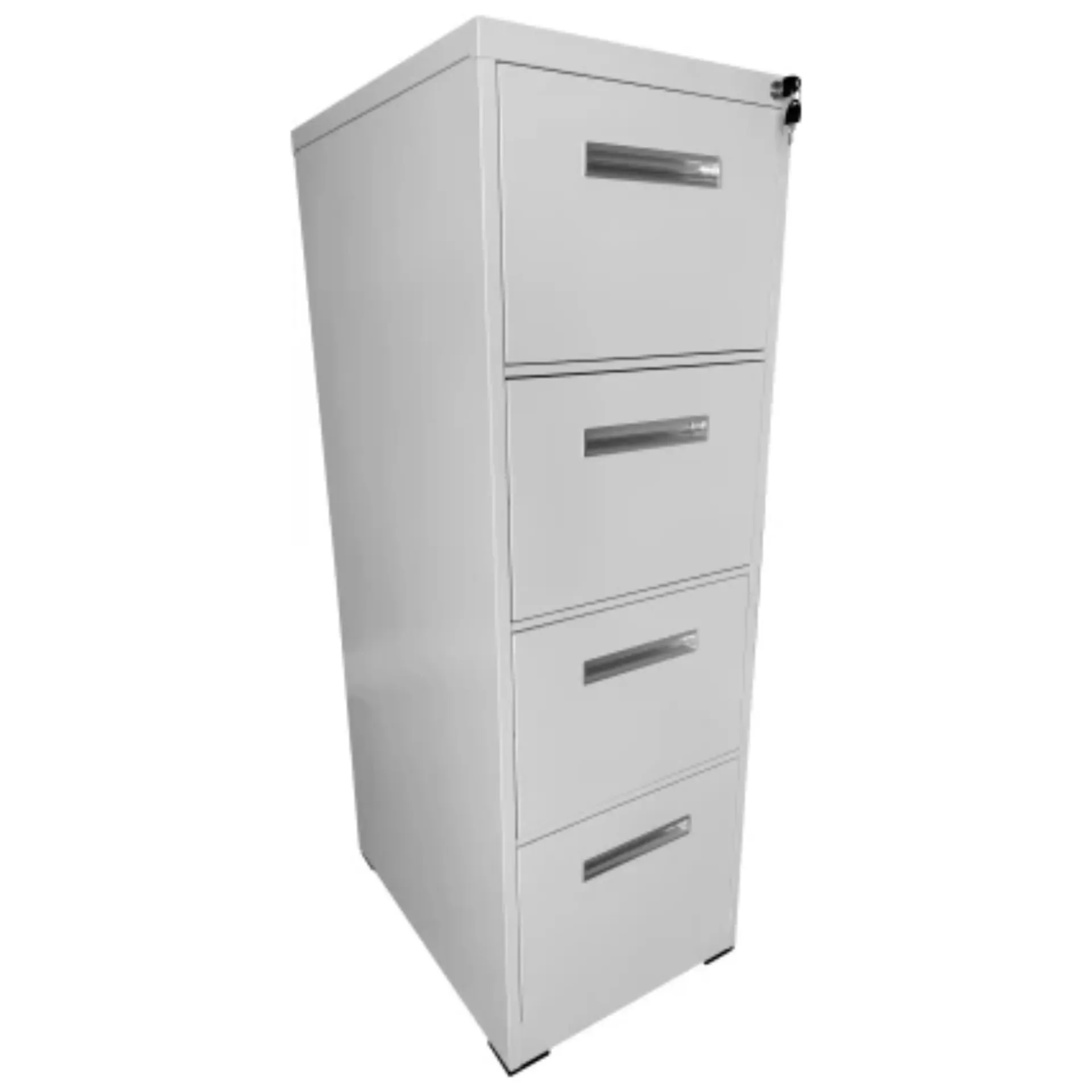 [FURN400-S4DRWFWHT] White Steel 4 Drawer Filing Cabinet