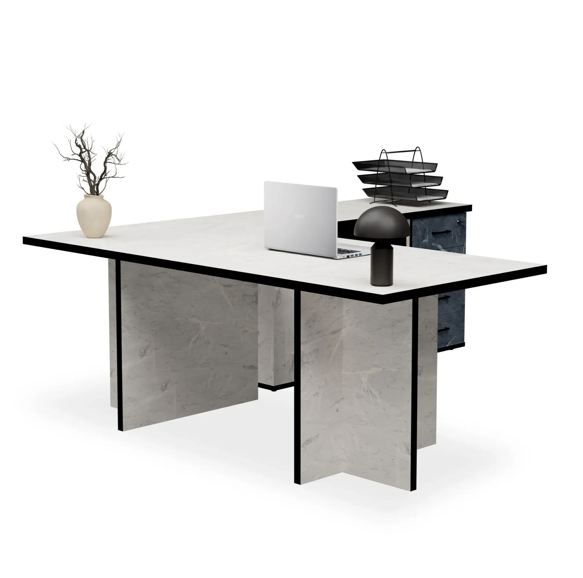 [FURN200-ALS180100AWT] Alaska Executive Desk (1800x1000mm, American Walnut)