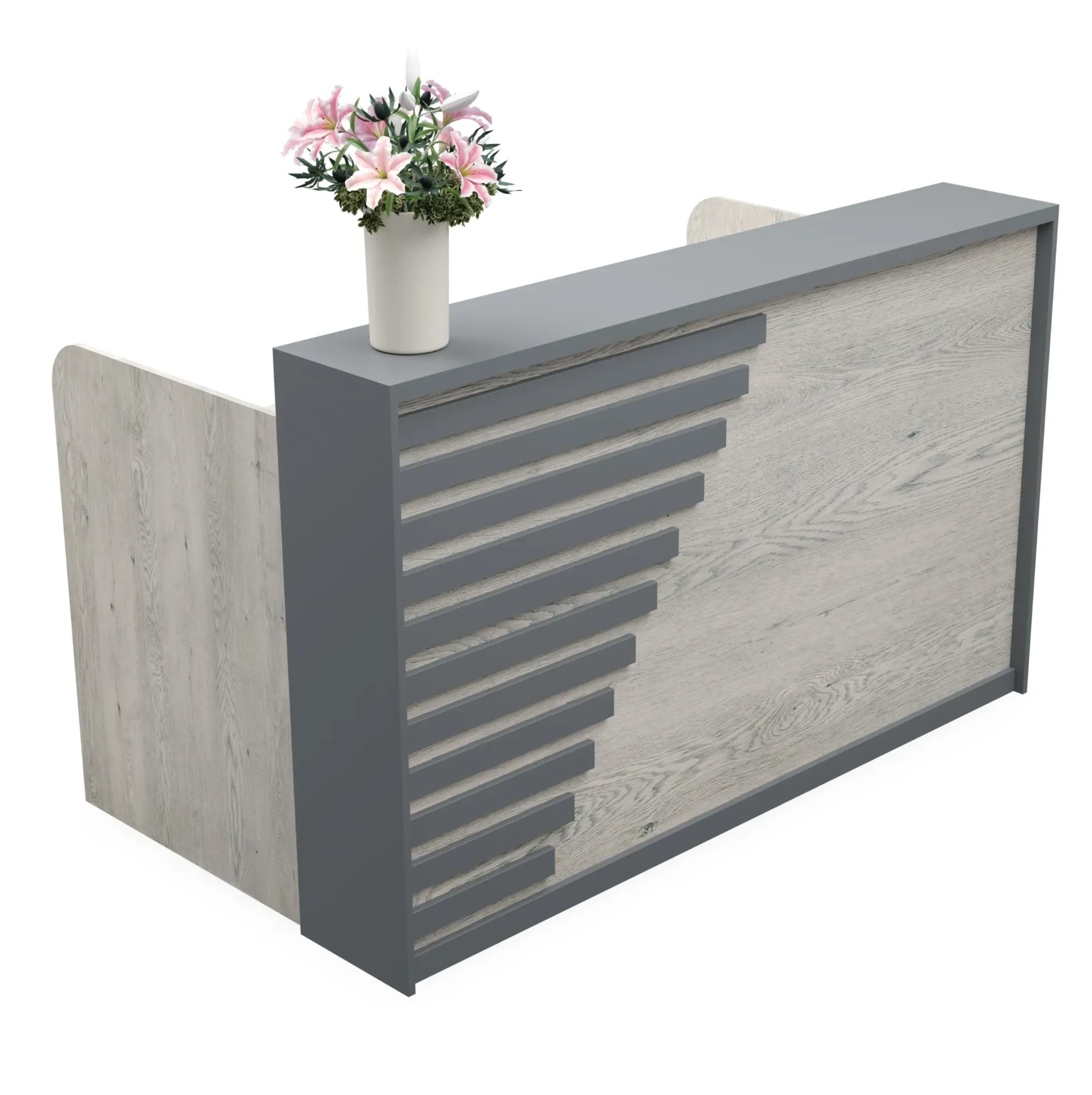 [FURN800-LUNA/REC/18080AWT] Luna Reception (1800x800mm, American Walnut)