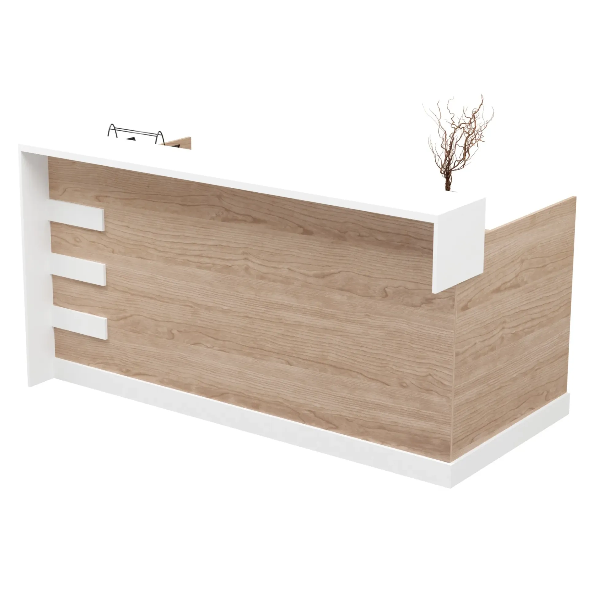 [FURN800-DECO/REC/18080AWT] Deco Reception (1800x800mm, American Walnut)