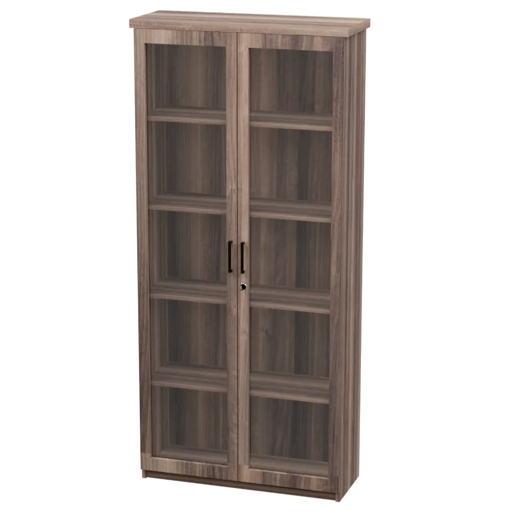 [FURN410-GDSYS1209040AWT] Glass Door Systems Cabinet (1200x900x400mm, American Walnut)