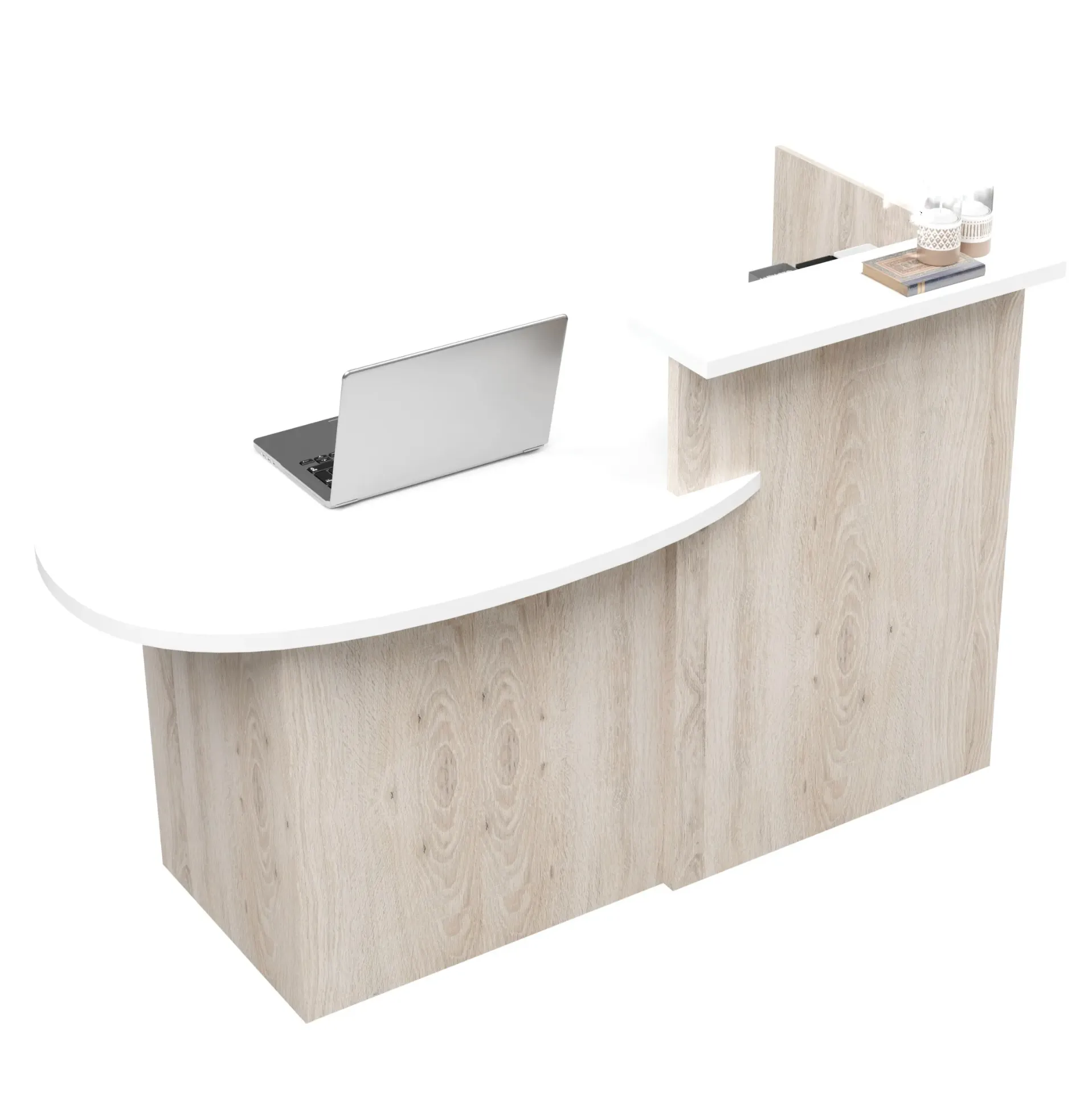 [FURN800-DENZ/REC/18090AWT] Denzo Reception (1800x900mm, American Walnut)