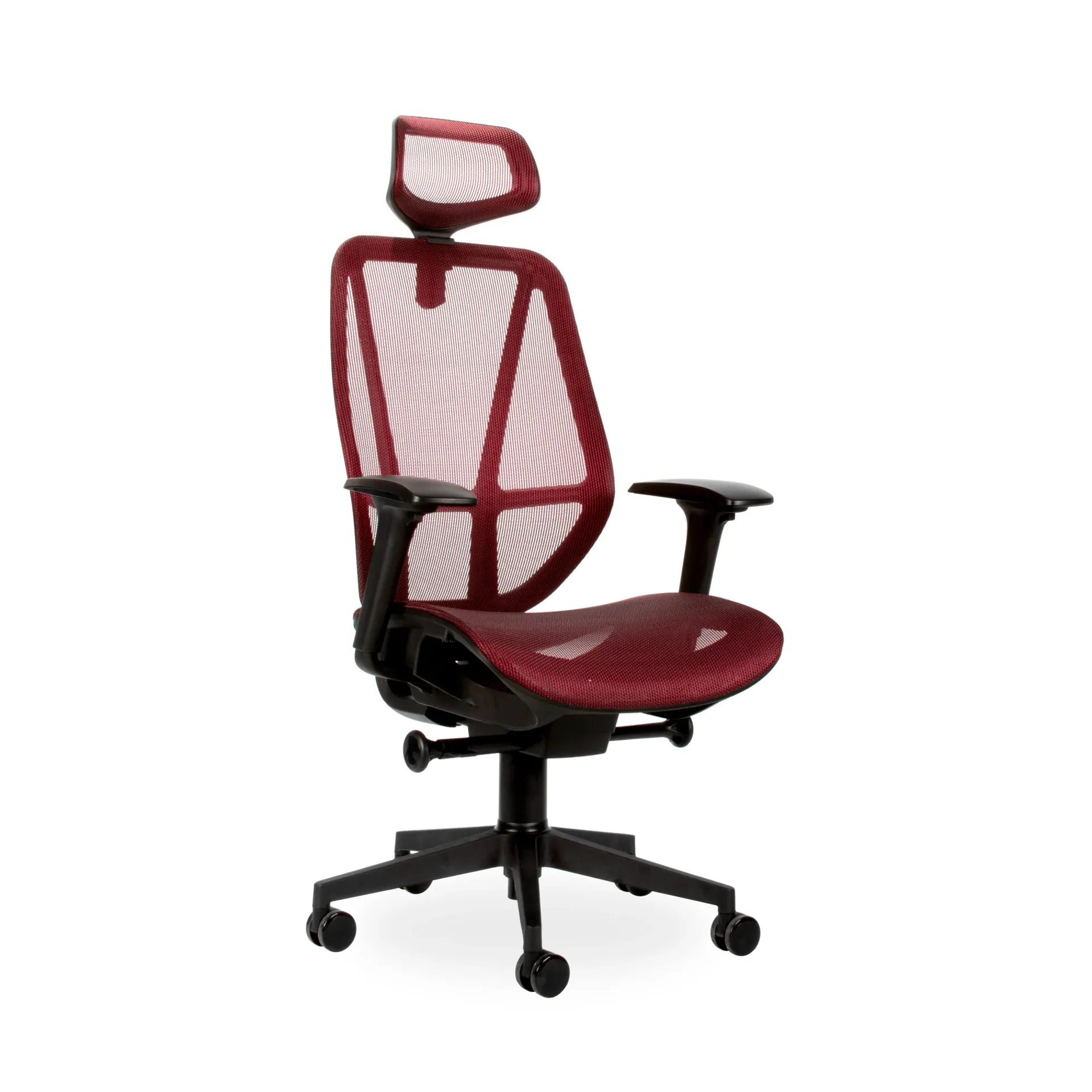 [CHAIR001-CRYSHB/BB/RED] Crystal High Back - Black Frame (Black, Red Mesh)
