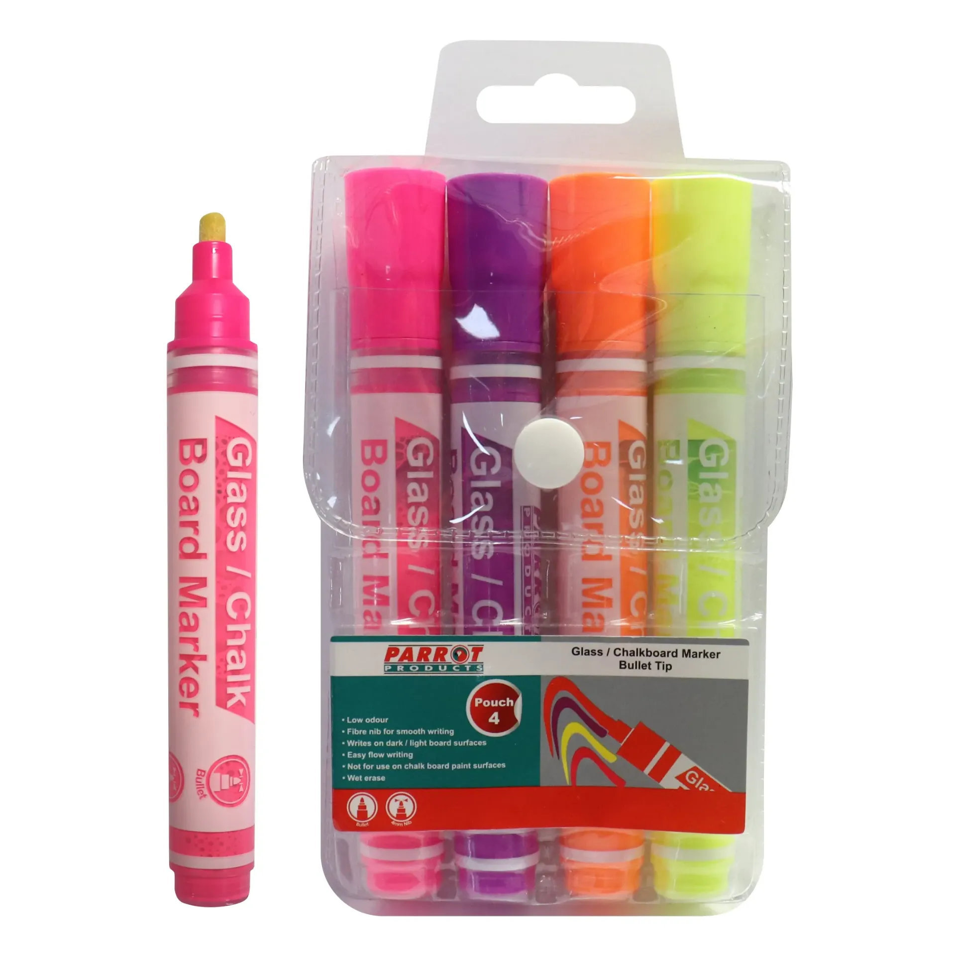 [MARK014-0602A] Parrot Glass/Chalk Markers