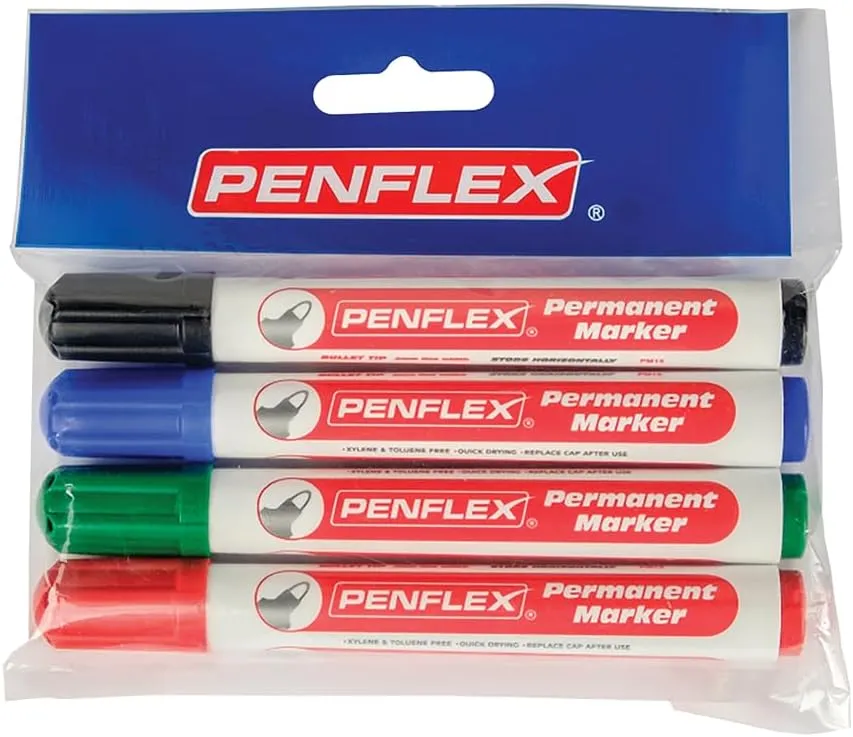 [MARK001-803004] Penflex Permanent Markers Wallet 4