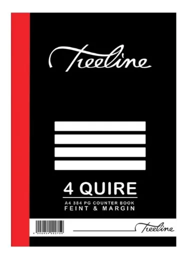 [BOOK001-123814] Counter Book A4 4 Quire Feint & Margin 384pg