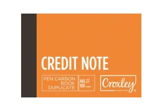 [BOOK006-16CN] Croxley A6 Pen Carbon Books - Credit Note