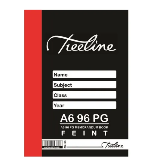 [BOOK003-125003] Memo Book A6 Feint & Margin 96pg