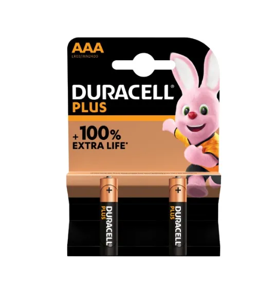 [BAT002-AAABP2] Duracell Batteries AAA (Blister Pack 2)