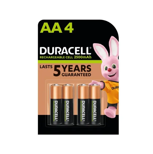 [BAT002-RCAABP4] Duracell Rechargeable Batteries (AA - Blister Pack 4)